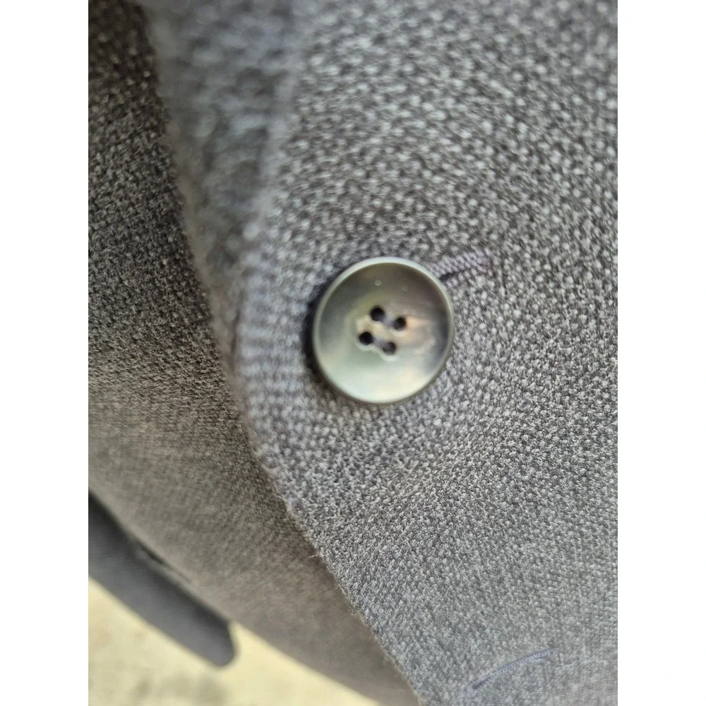 Suitsupply E. Thomas Havana Pleated HL int Wool Sport Coat Grey Slim Cut 42R 44R